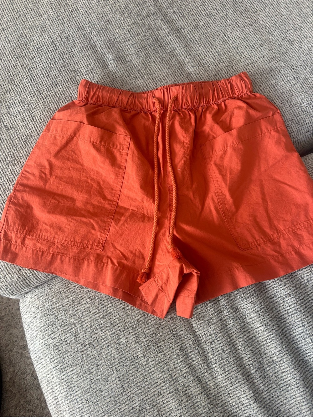Universal Thread Bright Orange Elastic Waist Cargo Shorts